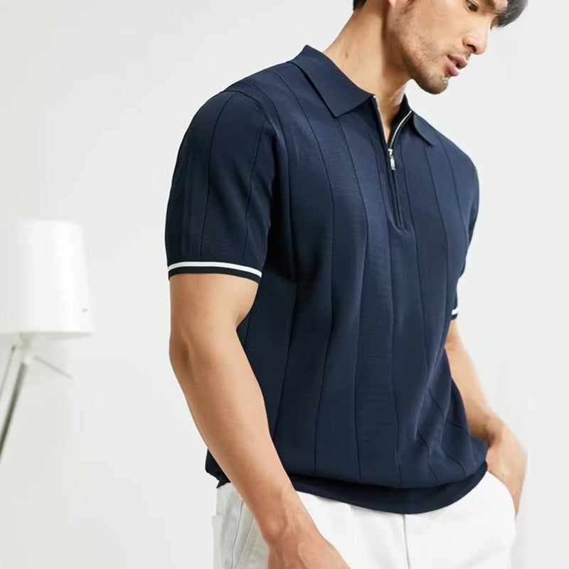 Polo Hombre Manga Corta Cremallera | Camiseta Casual Verano S-XXXL