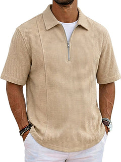 Polo Deportivo con Cuello Barco y Media Cremallera Hombre - Irina Shop