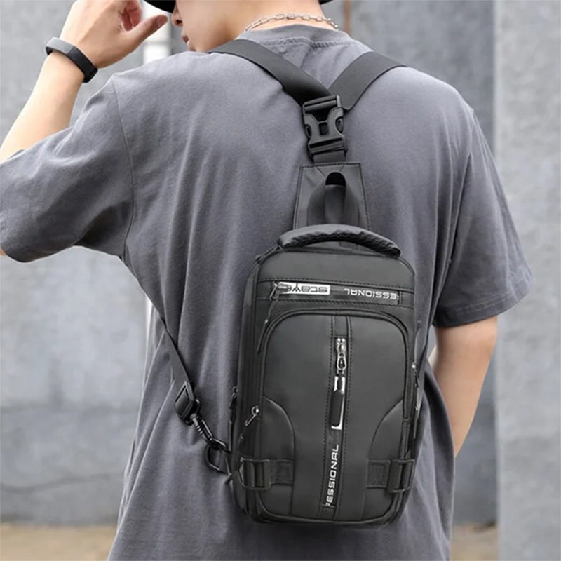 Bolsa Bandolera Hombre Multifuncional Impermeable Nylon