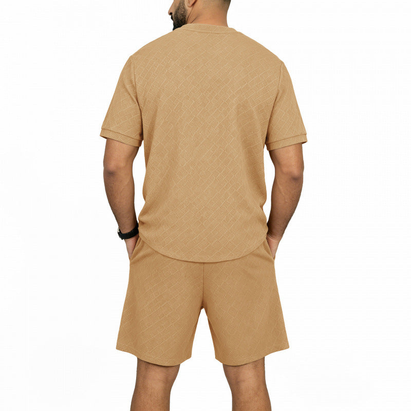 Conjunto Hombre Camiseta Shorts Jacquard | Verano