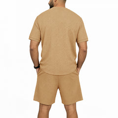 Conjunto Hombre Camiseta Shorts Jacquard | Verano