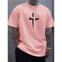 Camiseta Streetwear Hombre Manga Corta | Estampado Cruz 7 Colores