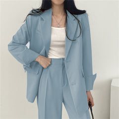 Conjunto Coreano Mujer Slim Fit - Traje Pantalón Casual