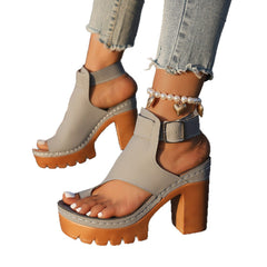 Sandalias Tacon Alto Mujer | Punta Abierta | Tallas 36-43
