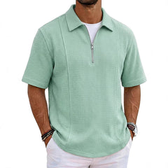 Polo Deportivo con Cuello Barco y Media Cremallera Hombre - Irina Shop
