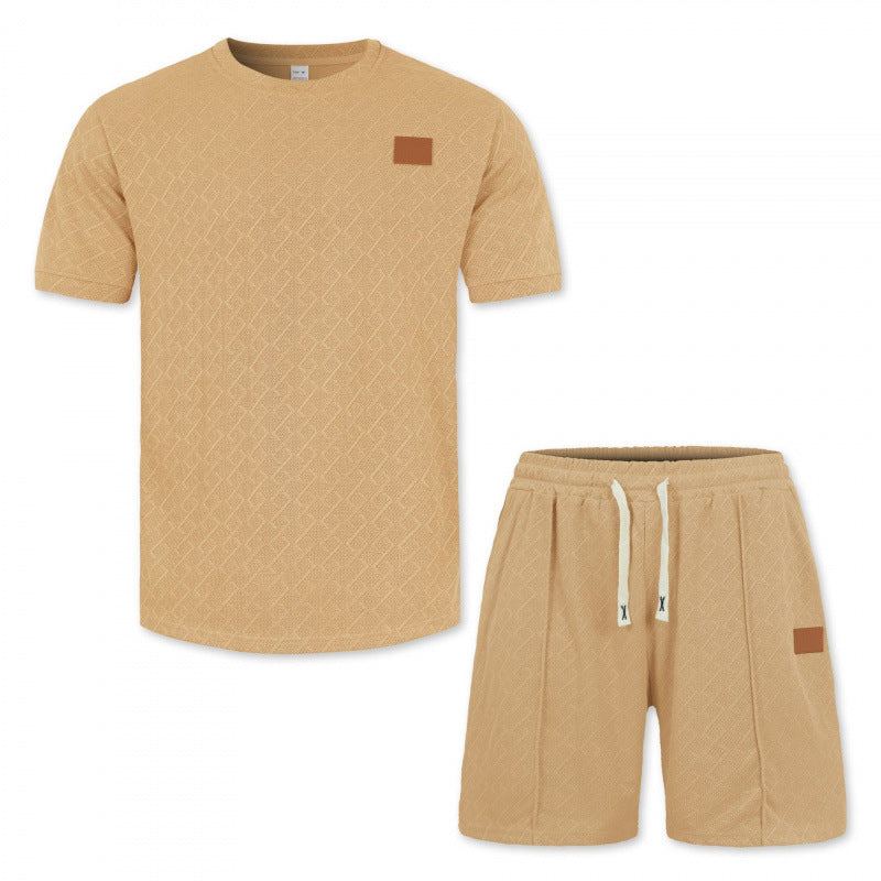 Conjunto Hombre Camiseta Shorts Jacquard | Verano