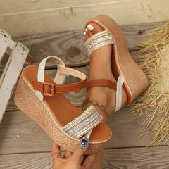 Sandalias Romanas Mujer de Suela Gruesa | Tacón Alto Verano - Irina Shop