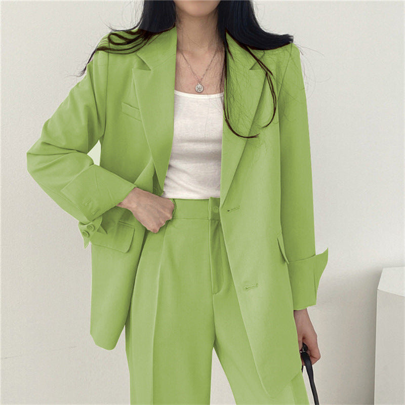 Conjunto Coreano Mujer Slim Fit - Traje Pantalón Casual