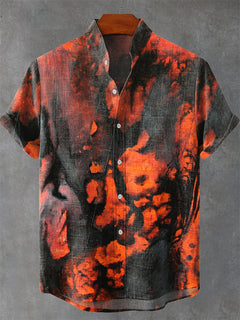 Camisa Hombre Manga Larga Estampado 3D Casual Vintage