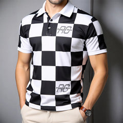 Camiseta Casual Manga Corta Hombre - Cuadros y Letras