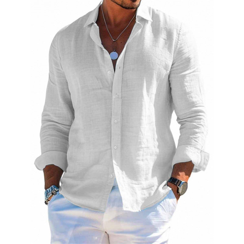 Camisa Manga Larga Hombre Casual Holgada S-6XL