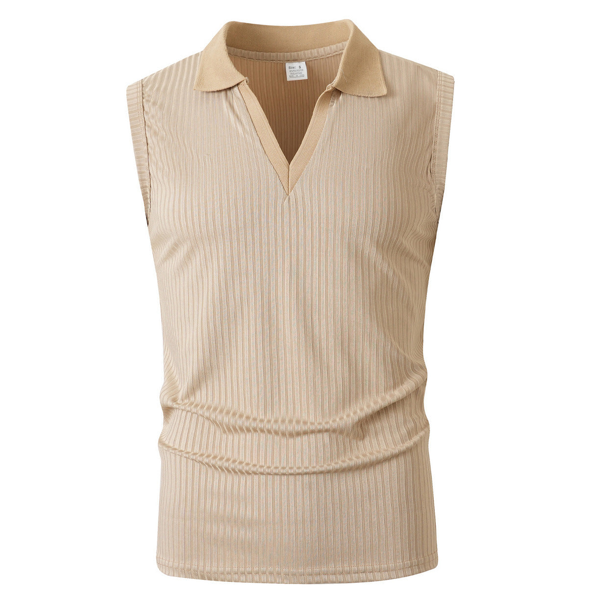 Chaleco Hombre Polo Rayas Verticales | Slim Fit Sin Mangas
