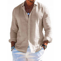 Camisa Manga Larga Hombre Casual Holgada S-6XL